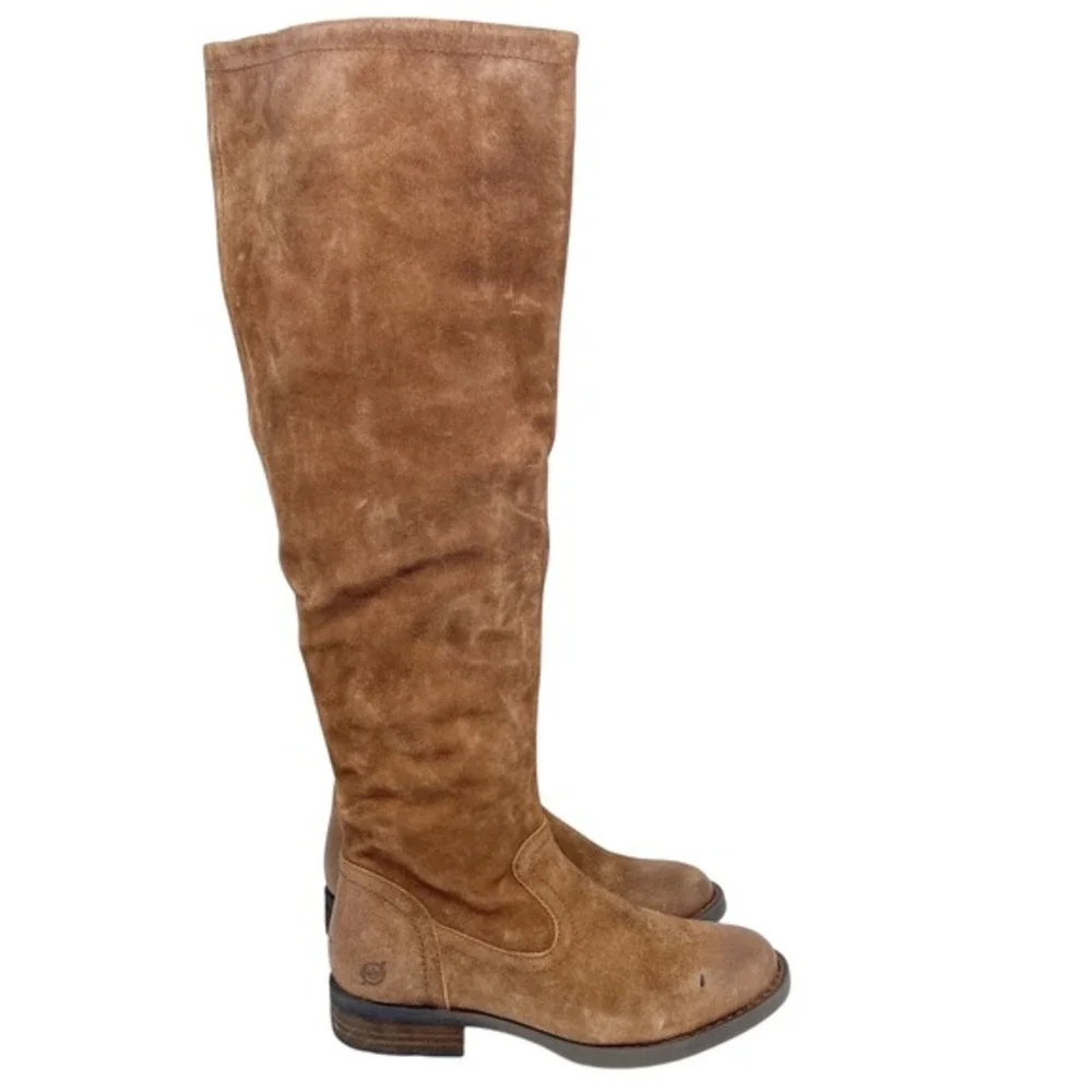 Born Women's‎ Britton Over Knee Leather Riding Boot in Rust Distressed Size 6M